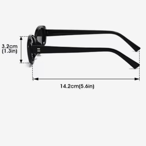 Fashion Oval Clear Brown Frame with Light Blue Lenses Sunglasses - NWOT - Picture 11 of 14